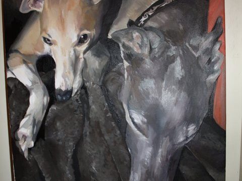 Whippet Painting